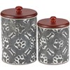 Paw Prints Canister Set - Metal, Wood