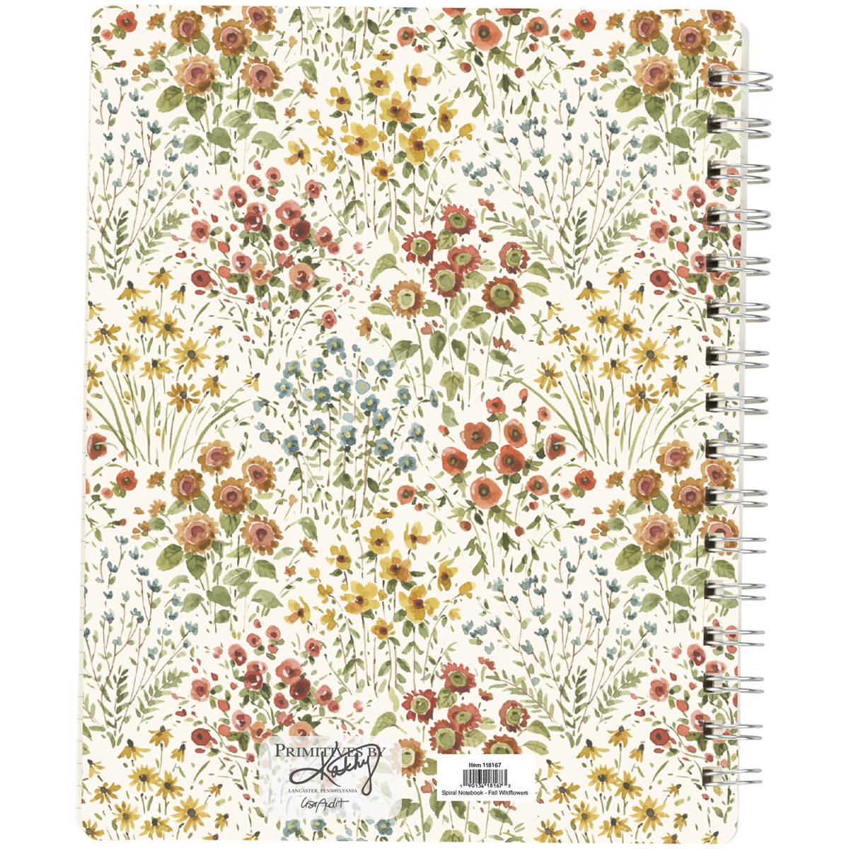Fall Wildflower Spiral Notebook - Paper, Metal