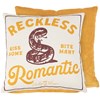 Reckless Romantic Pillow - Cotton, Velvet, Zipper