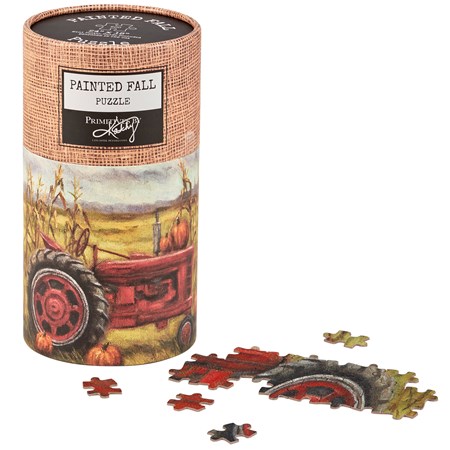 Fall Tractor Puzzle - Paper