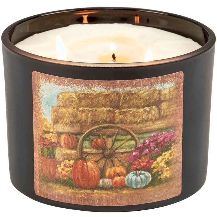 Fall Farm Candle - Soy Wax, Glass, Cotton