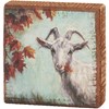 Fall Goat Block Sign - Wood
