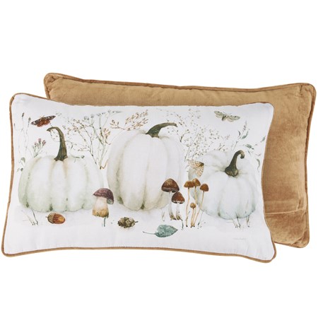 Pumpkin Pillow - Cotton, Velvet, Zipper