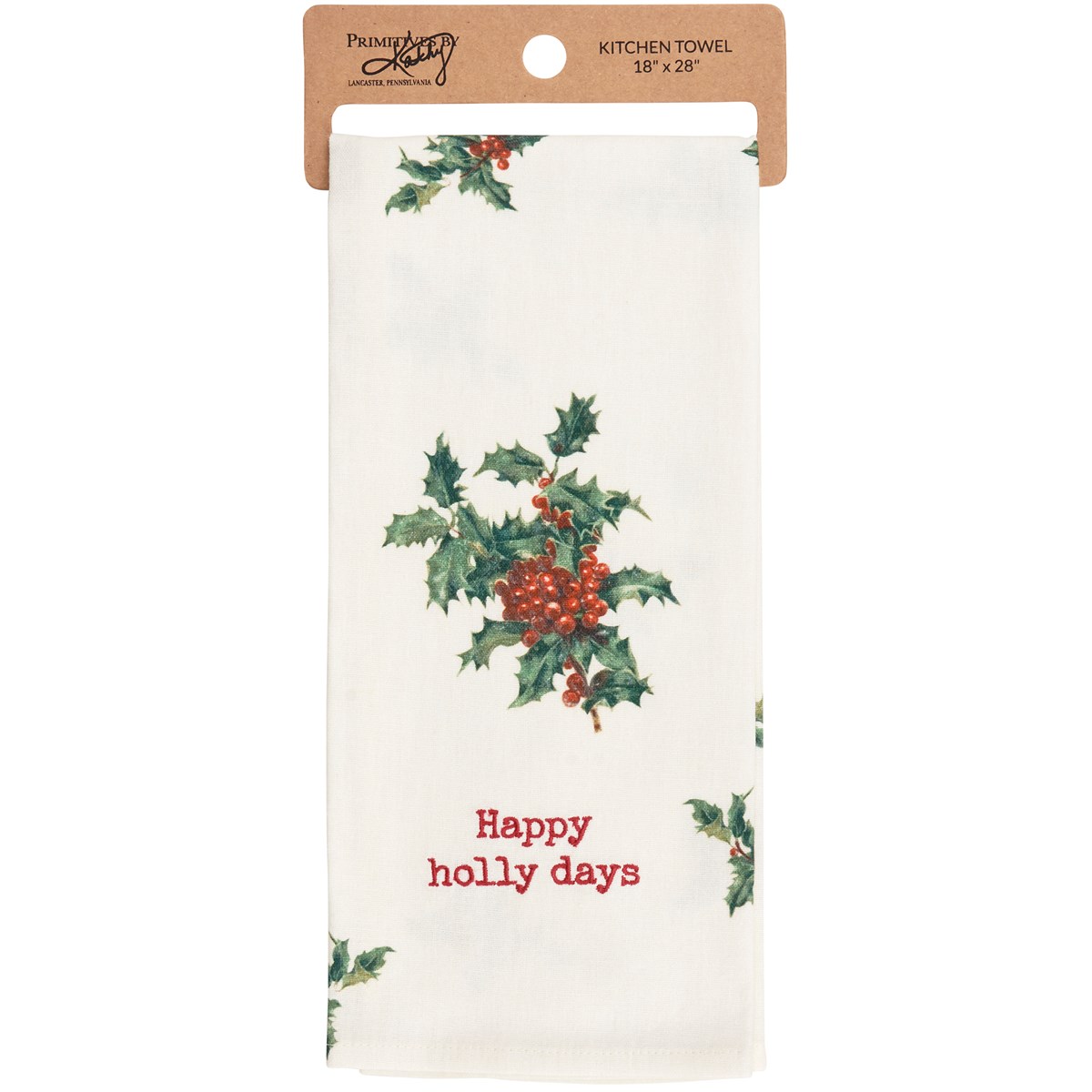 Holly Days Kitchen Towel - Cotton, Linen
