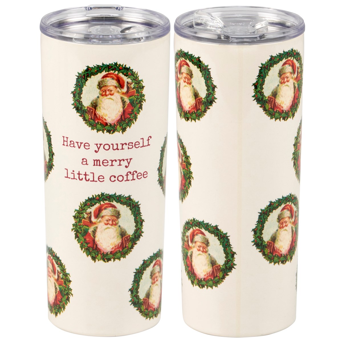Merry Little Coffee Tumbler - Stainless Steel, Plastic