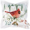Winter Cardinal Pillow - Cotton, Zipper