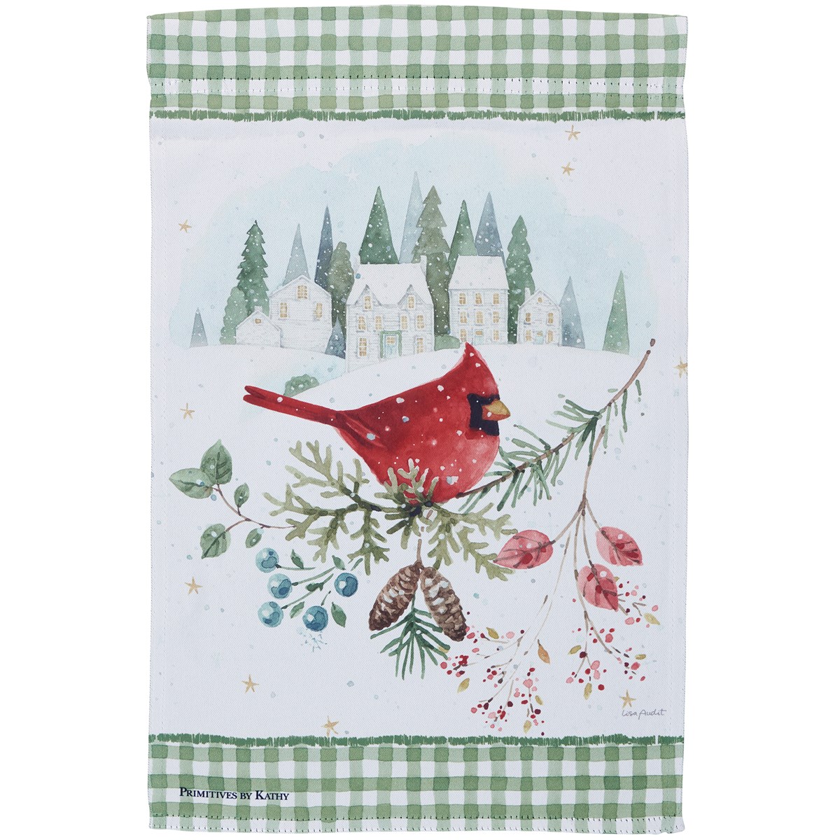 Winter Cardinal Garden Flag - Polyester