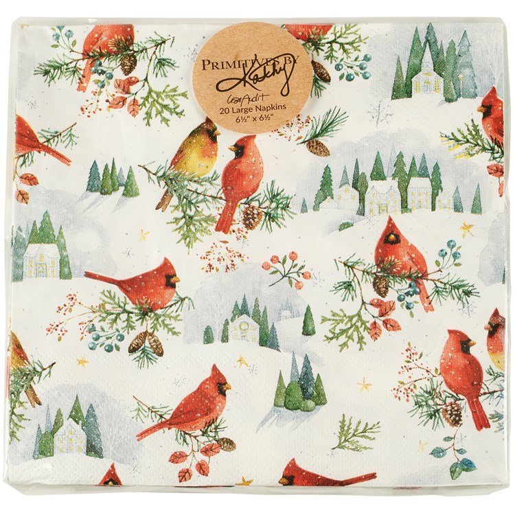 Winter Cardinal Dinner Napkin - Paper