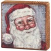 Merry Santa Block Sign - Wood