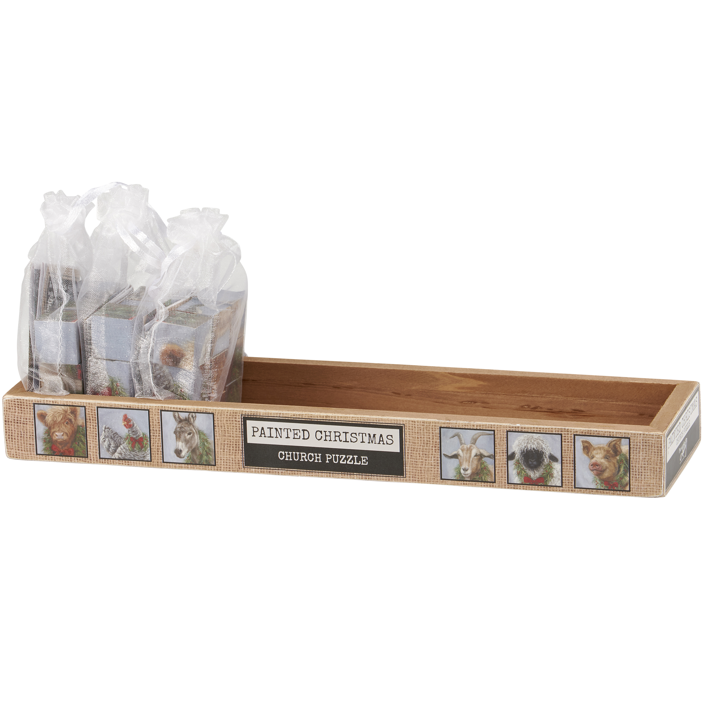 Christmas Animal Church Puzzle | Primitives By Kathy
