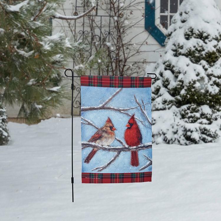 Cardinal Couple Garden Flag - Polyester