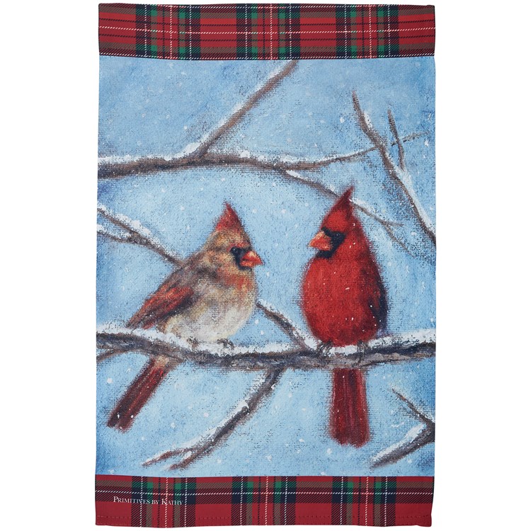 Cardinal Couple Garden Flag - Polyester