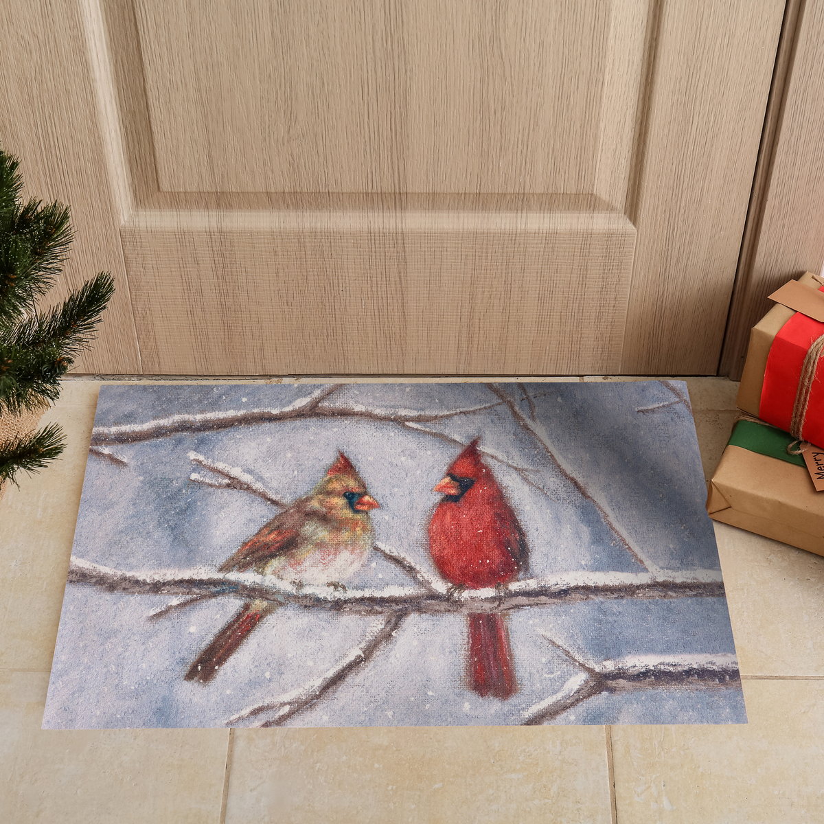 Cardinal Couple Rug | Primitives By Kathy