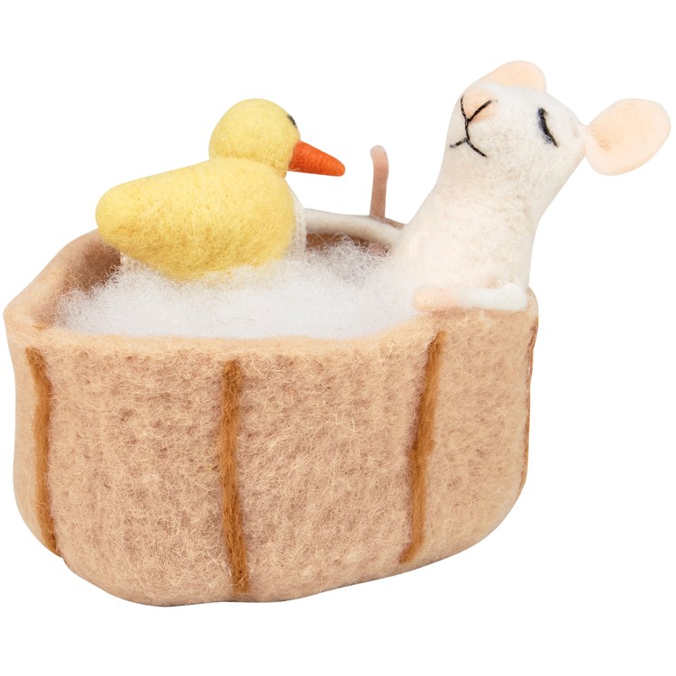 Bathtub Mouse Critter - Felt, Polyester, Plastic