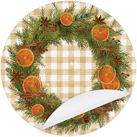 Orange Wreath Paper Placemat - Paper