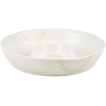Chip And Dip Serving Bowl - Stoneware
