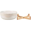 Share Serving Bowl Set - Stoneware, Wood