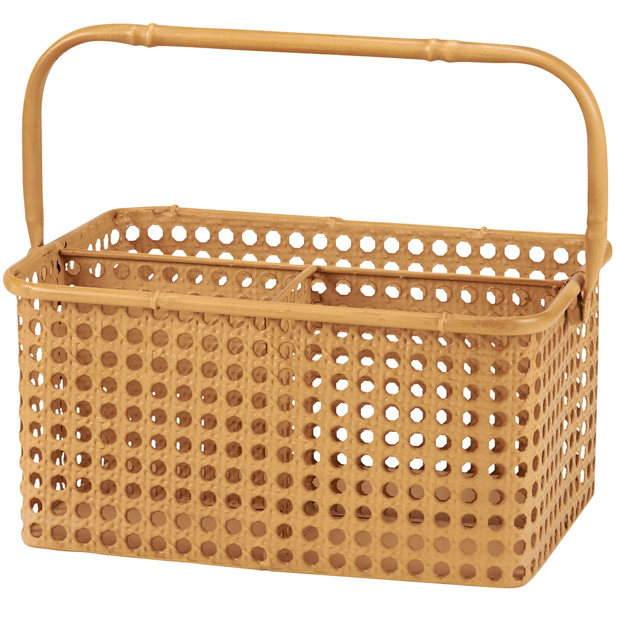 Cane Weave Caddy - Metal