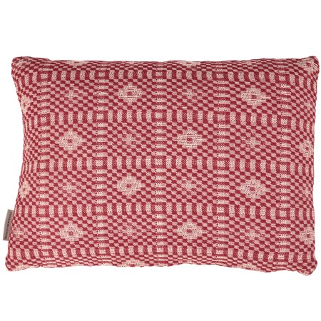 Red Diamonds Pillow - Cotton, Zipper