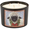 Christmas Sheep Candle - Soy Wax, Glass, Cotton