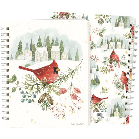 Winter Cardinal Spiral Notebook - Paper, Metal