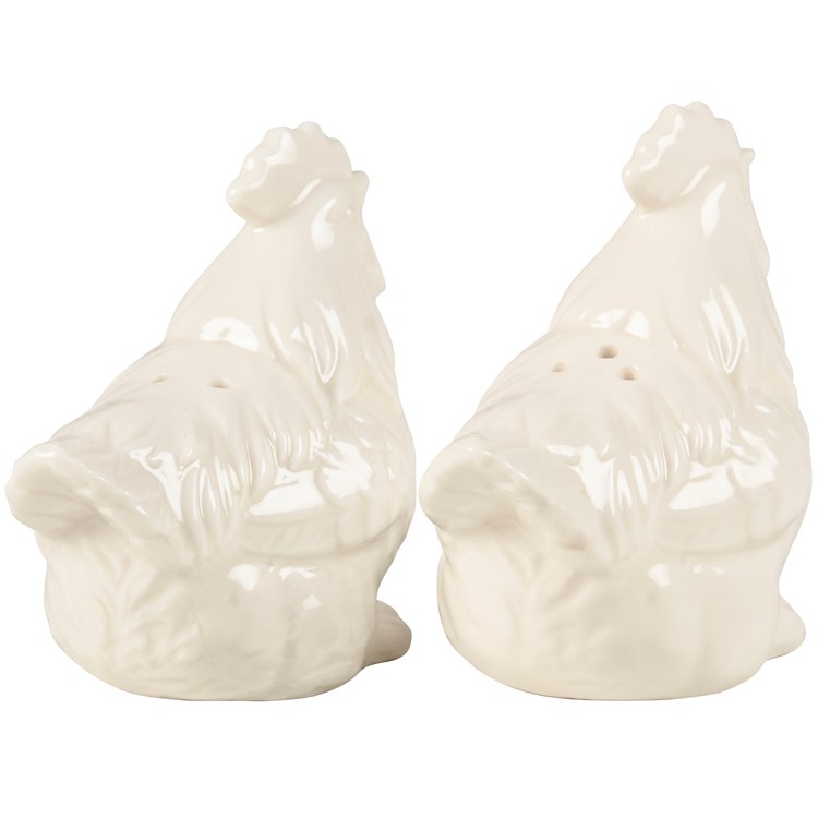 Chickens Salt And Pepper Shakers - Stoneware, Plastic