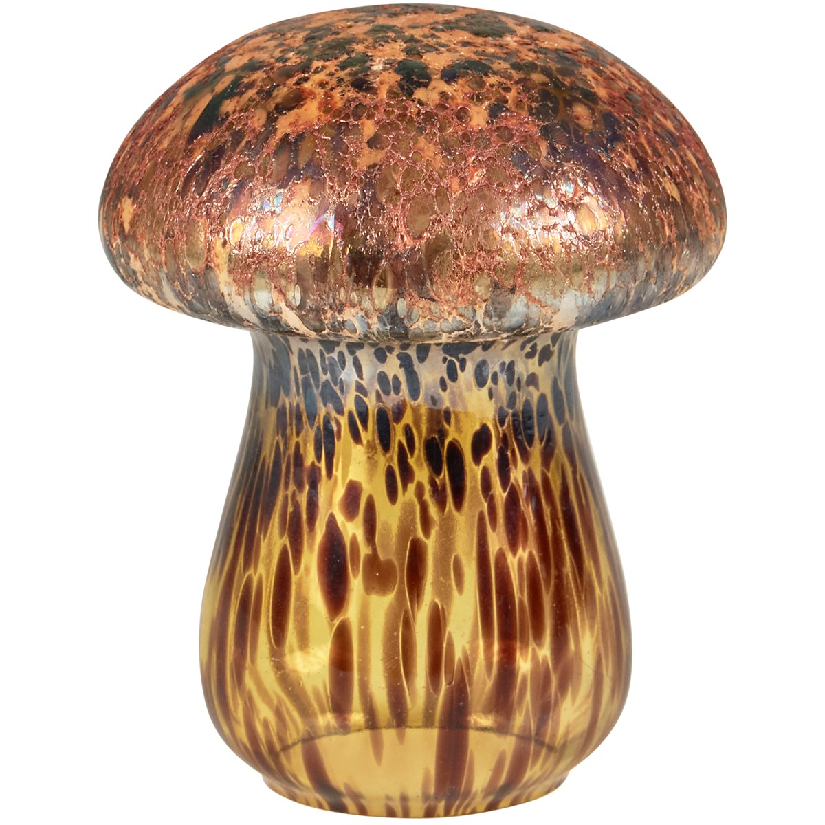 Tortoiseshell Mushroom Figurine - Glass