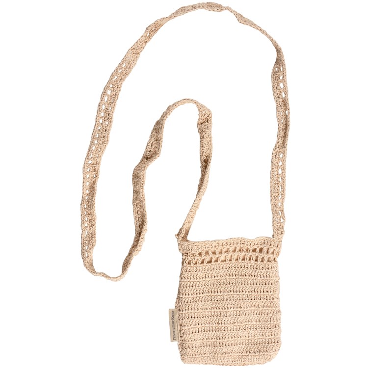 Crochet Mushroom Crossbody Bag - Cotton