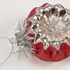 Glass Vintage Rose Ornament - Glass, Tinsel, Glitter