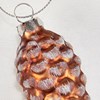 Glass Pinecone Christmas Ornament Set - Glass, Metal
