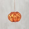 Glass Pumpkin Ornament - Glass, Metal