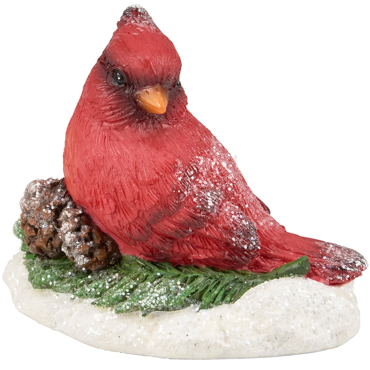Perched Cardinal Figurine - Resin