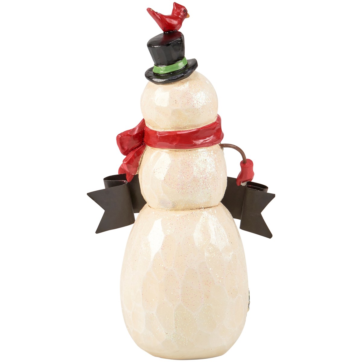 Be Merry Snowman Figurine - Resin, Metal