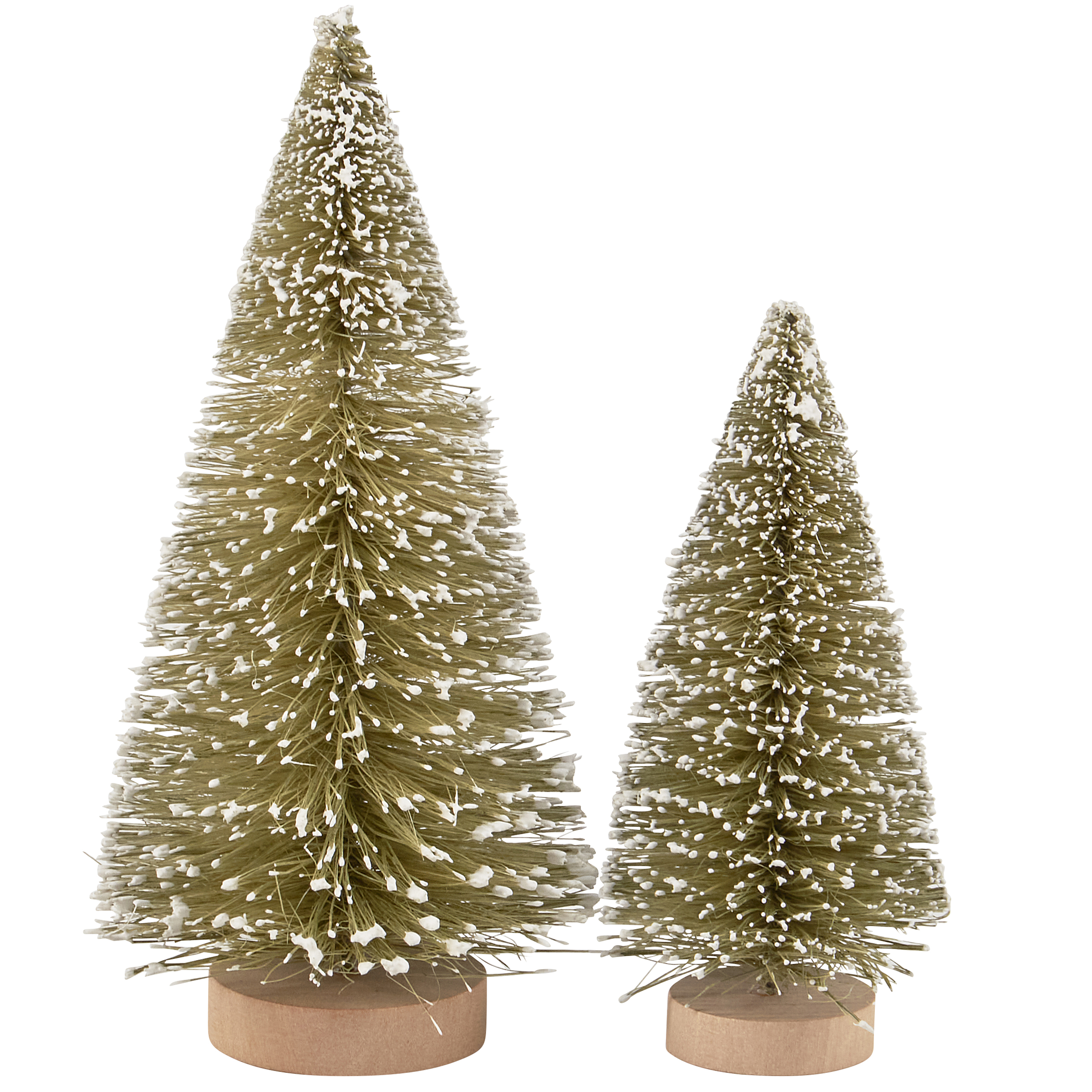 Frosted Green Bottle Brush Tree Set Primitives By Kathy