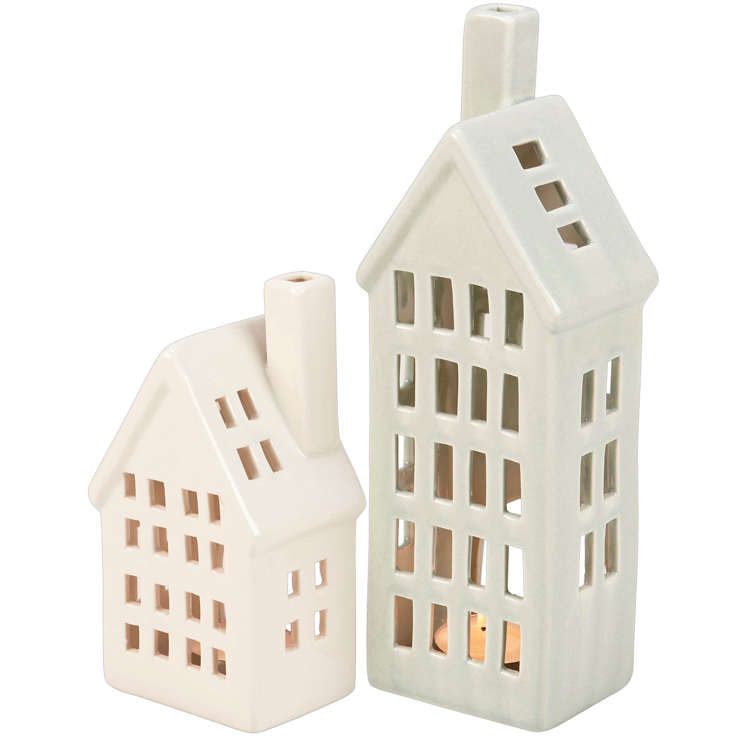 Village House Candle Holder Set Primitives By Kathy