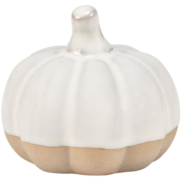 Mini Glazed Ceramic Pumpkin - Stoneware