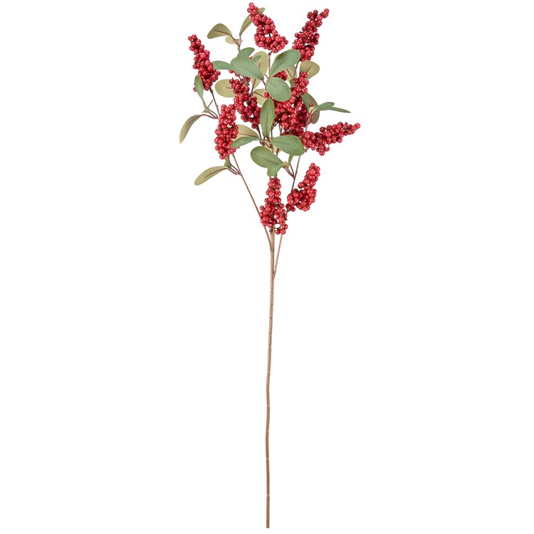 Red Acai Berry Pick - Plastic, Polyester, Wire