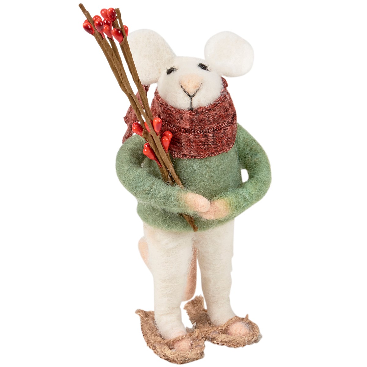 Snowshoe Mouse Critter - Felt, Polyester, Plastic