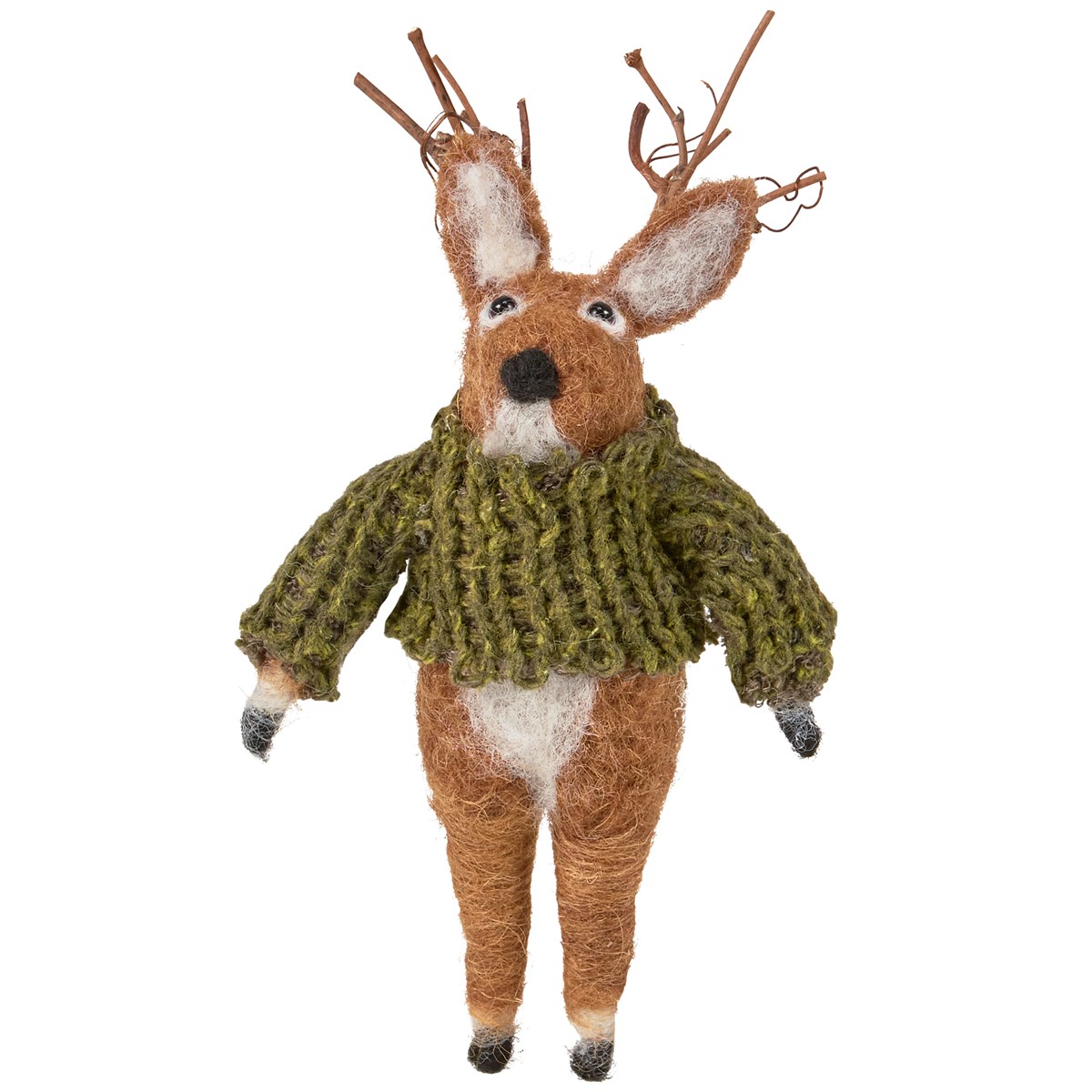 Cozy Sweater Buck Critter - Felt, Polyester, Plastic