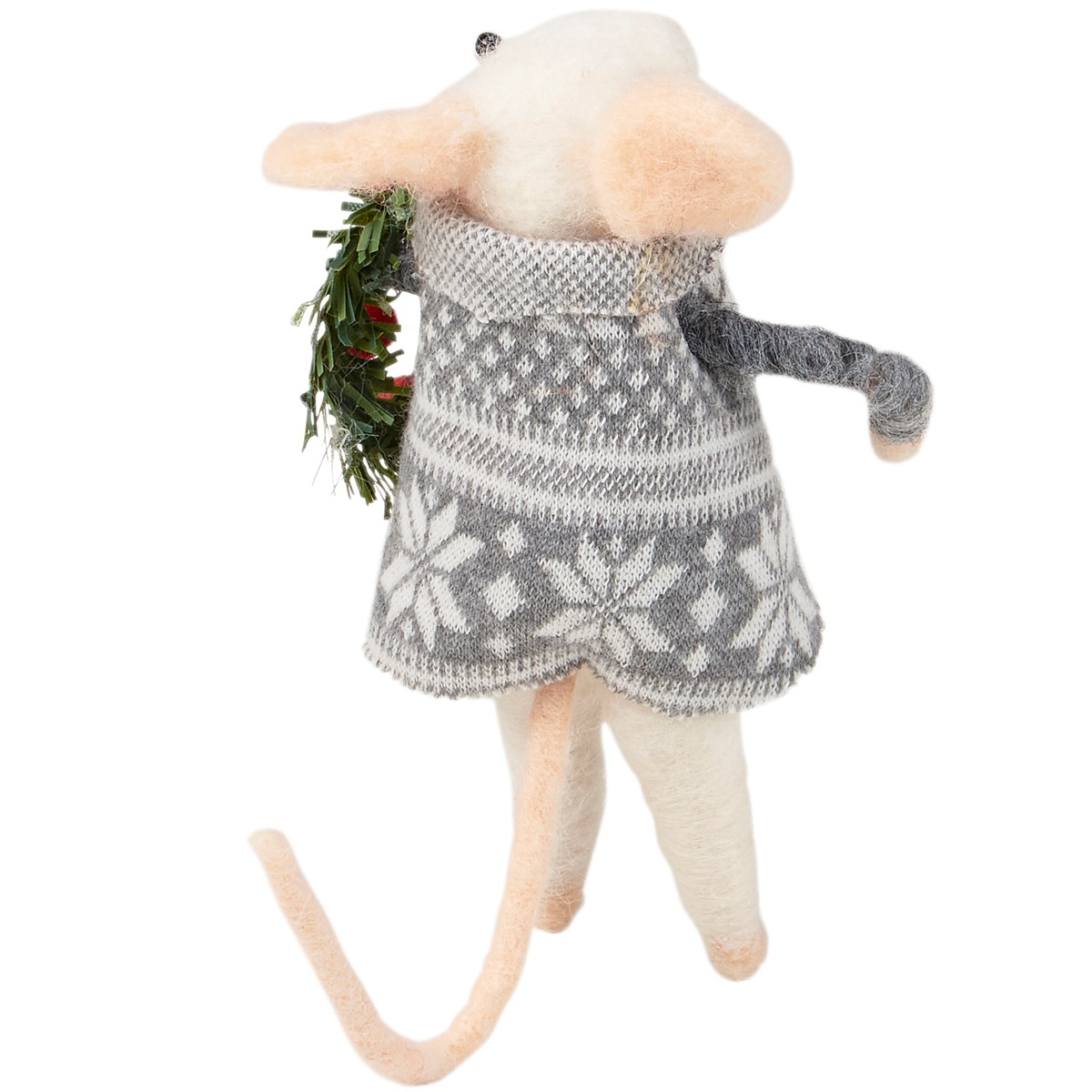 Holiday Mouse Critter - Felt, Polyester, Plastic, Paper