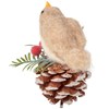 Winter Bird Critter - Felt, Polyester, Plastic, Pinecone