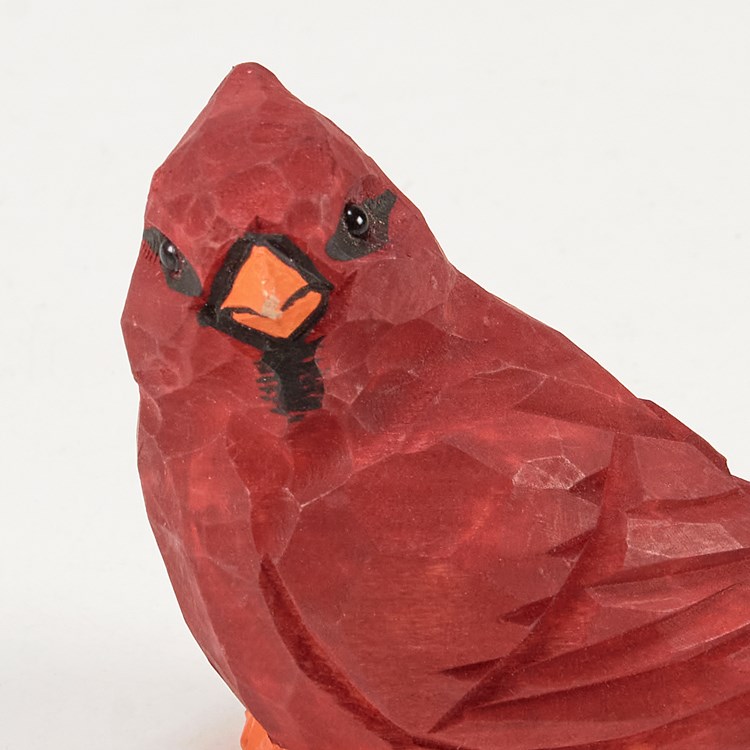 Cardinal Figurine - Wood