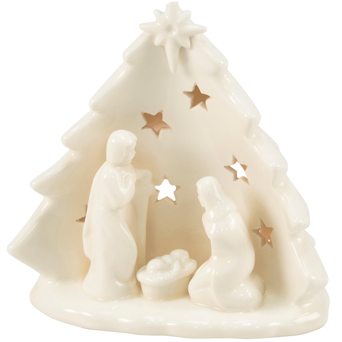 Nativity Candle Holder - Ceramic