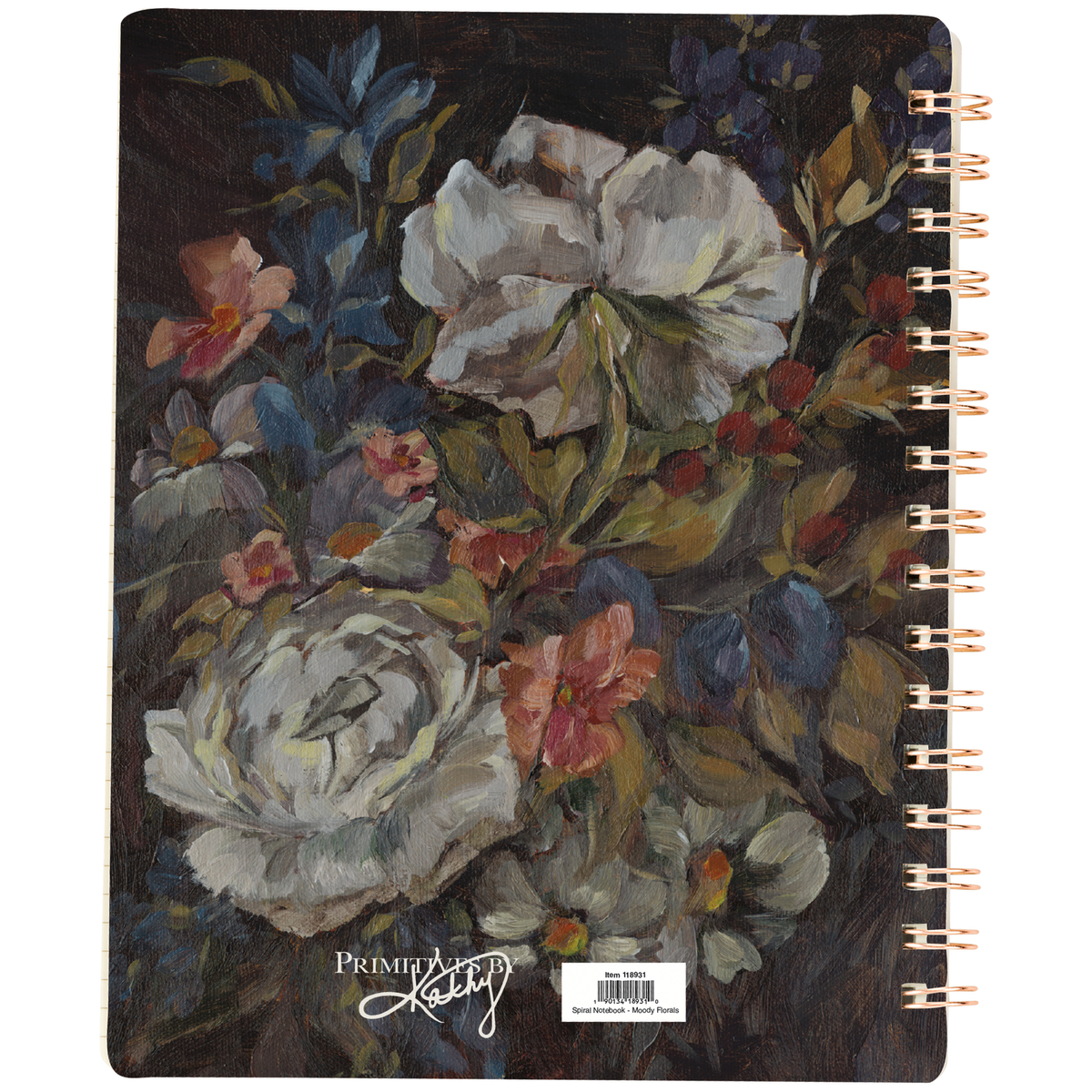 Moody Floral Spiral Notebook | Primitives By Kathy