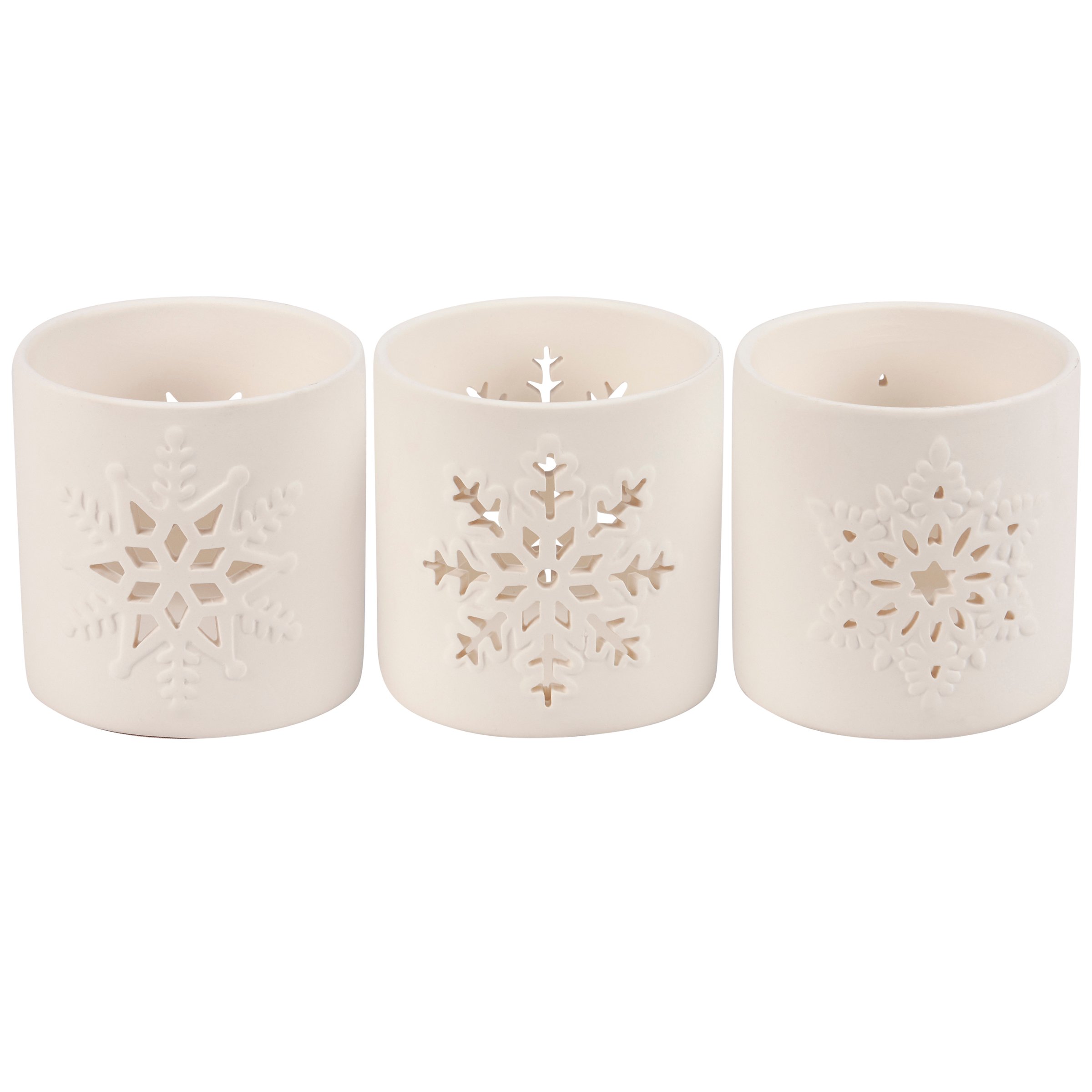 Snowflake Candle Holder Set Primitives By Kathy