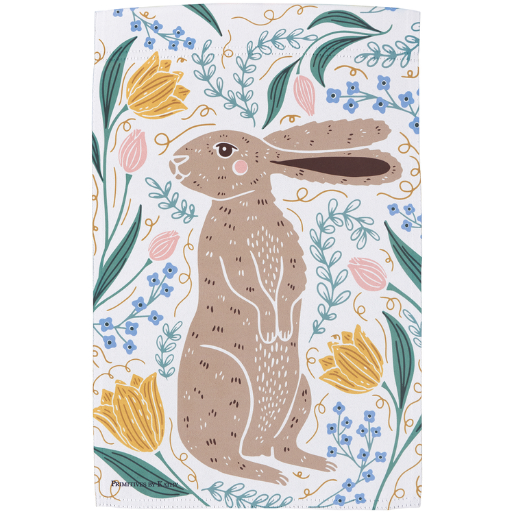 Rabbit Folk Art Garden Flag | Primitives By Kathy