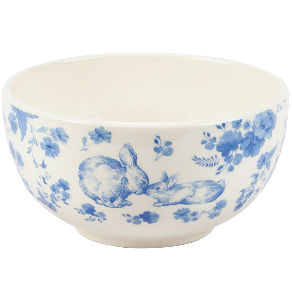 Blue Floral Rabbit Bowl | Primitives By Kathy