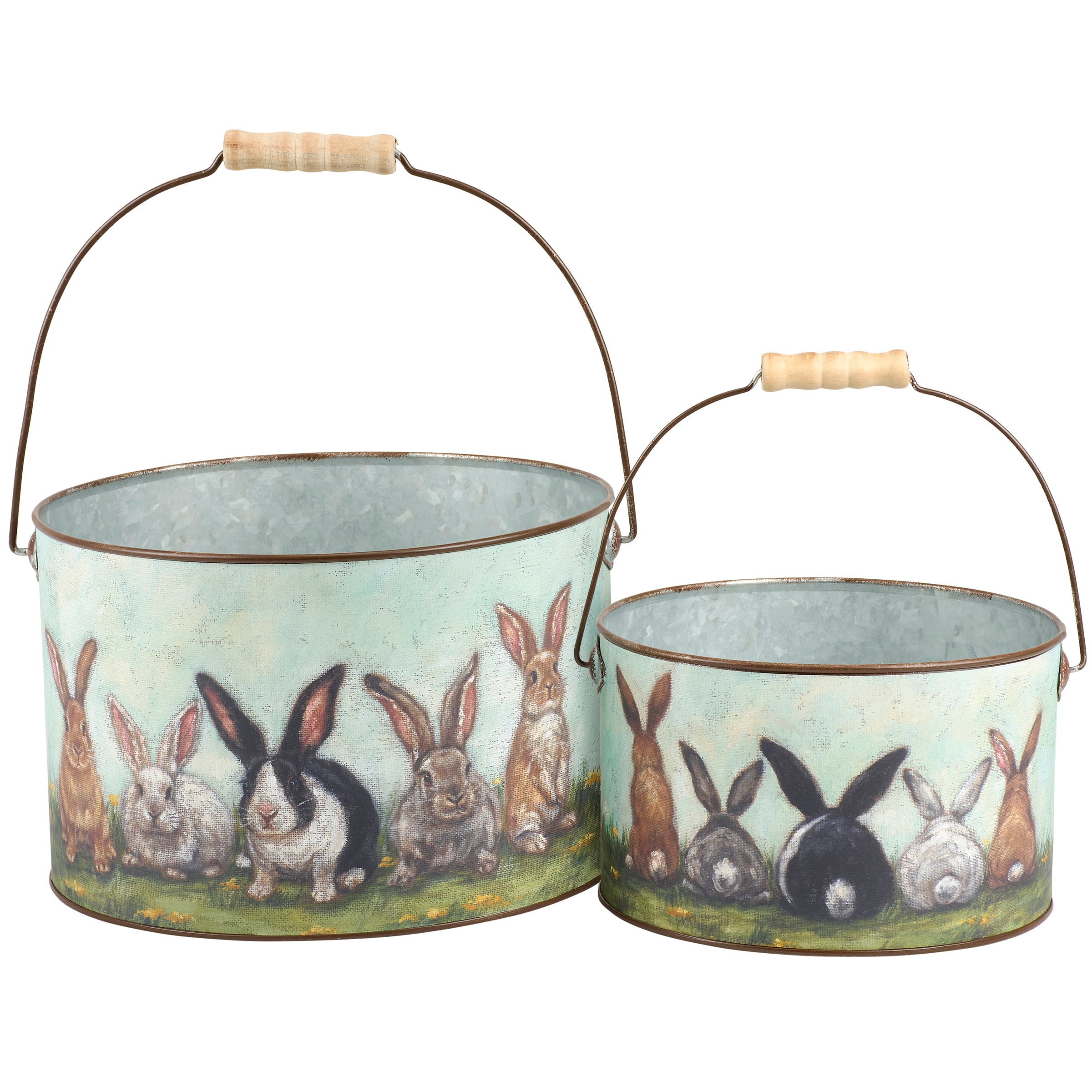 Garden Bunny Friends Bucket Set | Primitives By Kathy