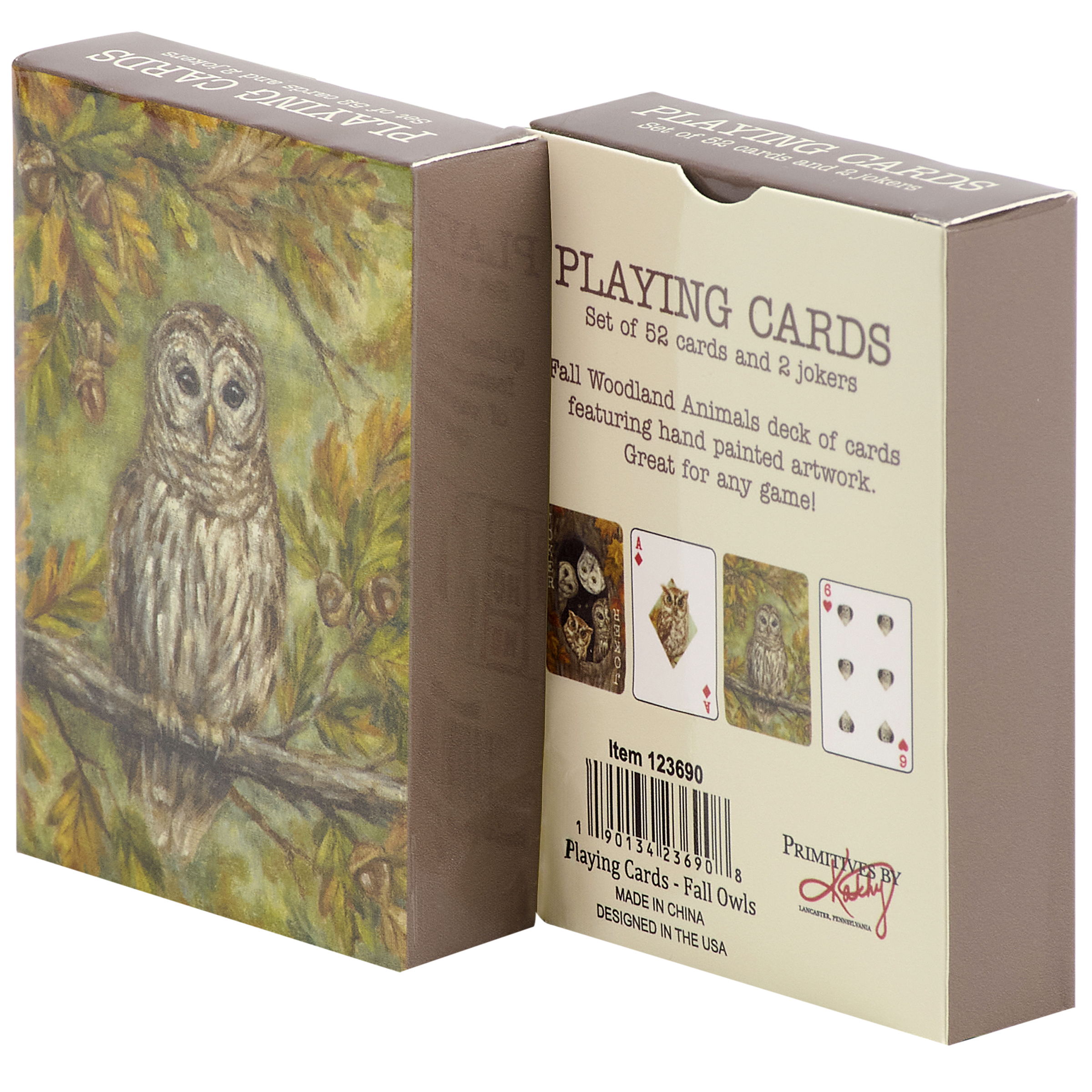 Fall Owls Playing Cards | Primitives By Kathy