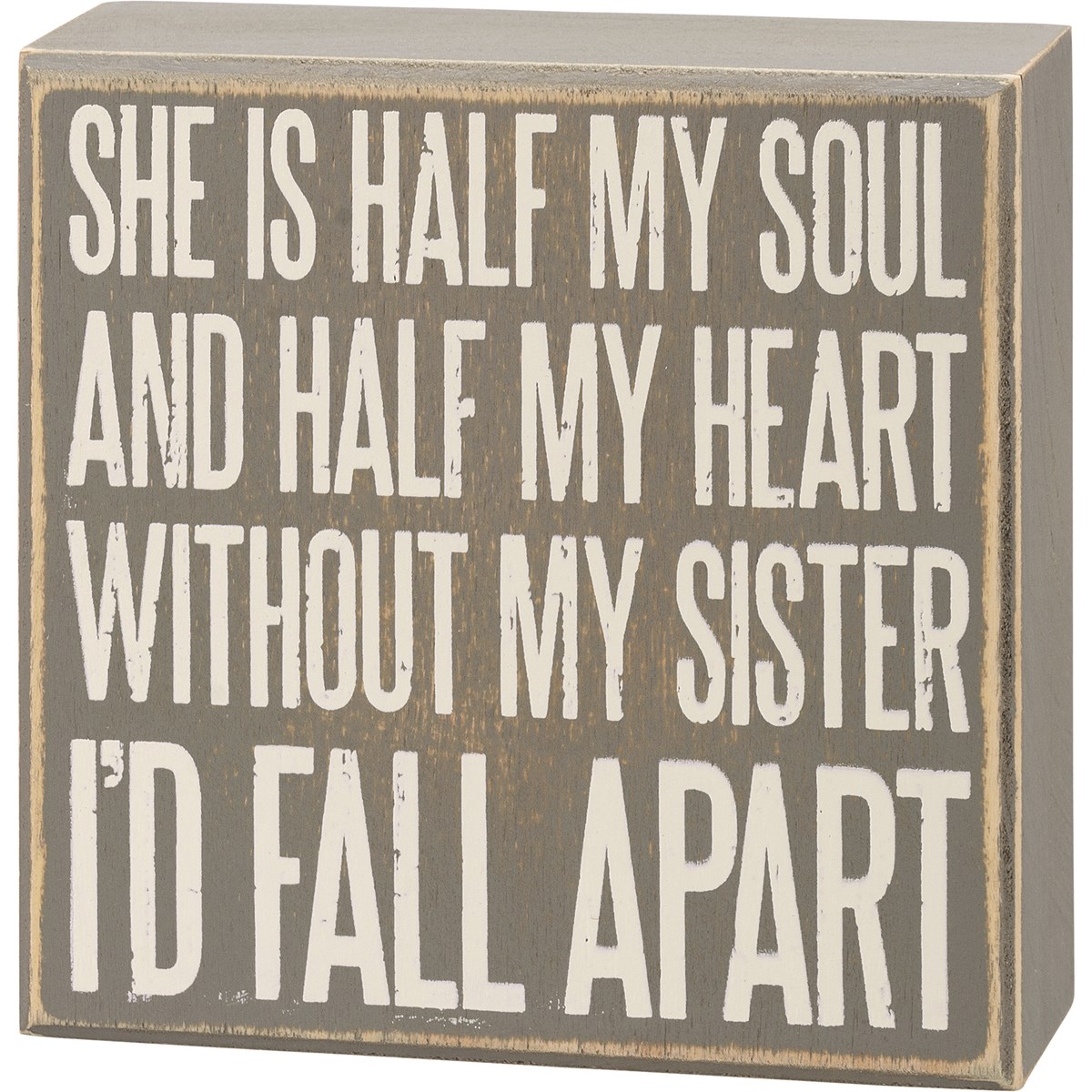 Without My Sister I'd Fall Apart Felt Gift Set - Wood, Felt